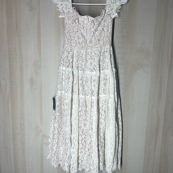 Lulus new with tags ivory lace tiered dress‎ sleeveless, size XS - Picture 16 of 16